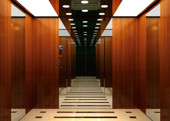 건물 VVVF 승강기 제어 시스템 나무로 된 기내 2.0m 1600 킬로그램 승객용 엘리베이터