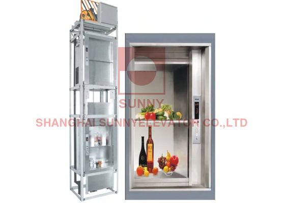 ISO9001 PC 제어 0.4m/S 630kg 부엌 음식 서비스 엘리베이터 엘리베이터