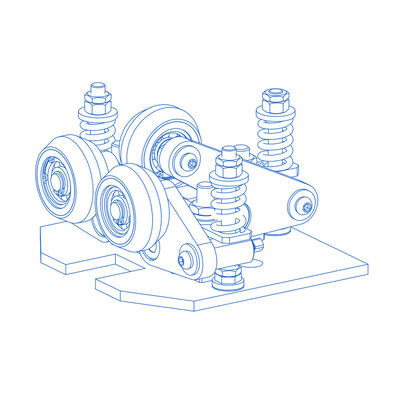 PU 물질 탄력 롤러 가이드 신발 엘리베이터 수리 부품