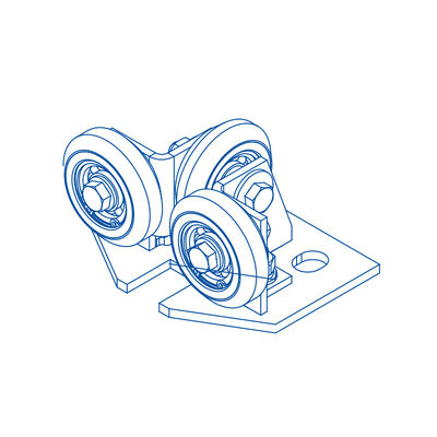 고정 롤러 가이드 신발을 위한 50mm 바퀴 지름 엘리베이터 부품